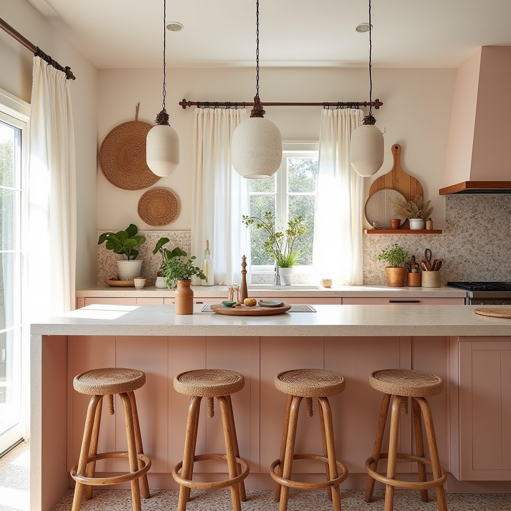 blushing boho kitchen 13