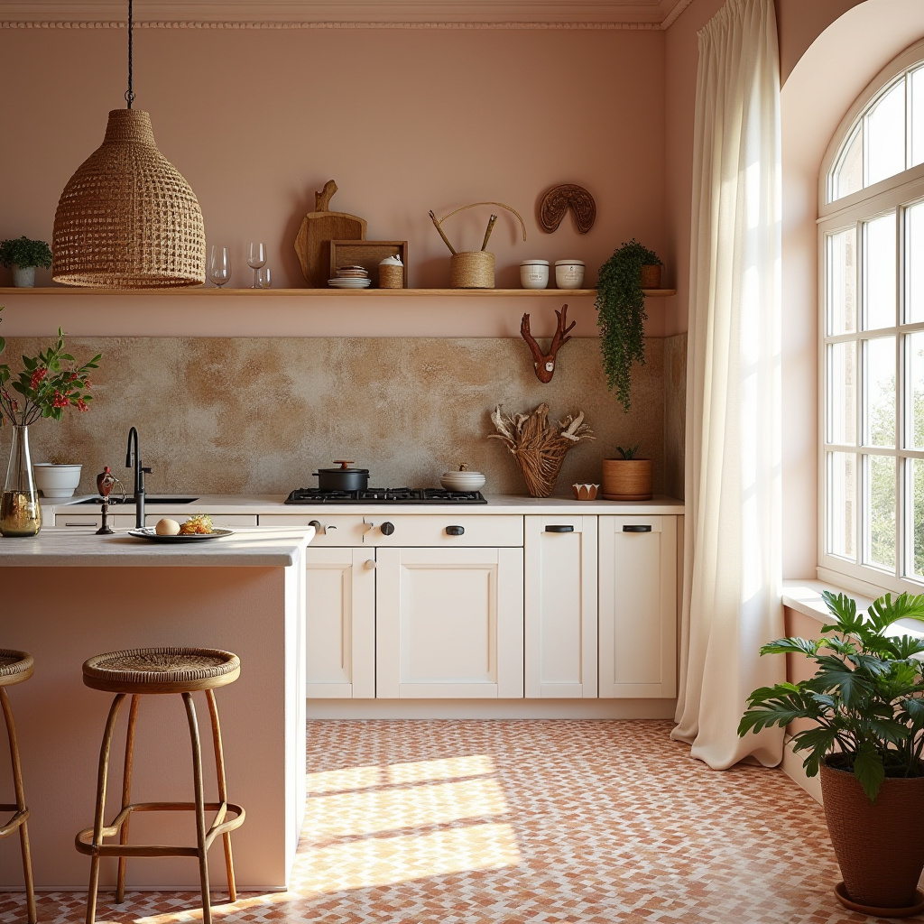 blushing boho kitchen 14