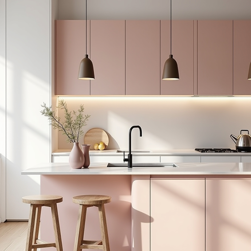blushing boho kitchen 15