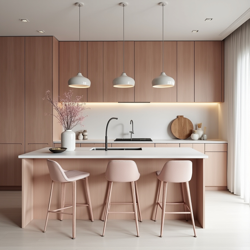 blushing boho kitchen 16