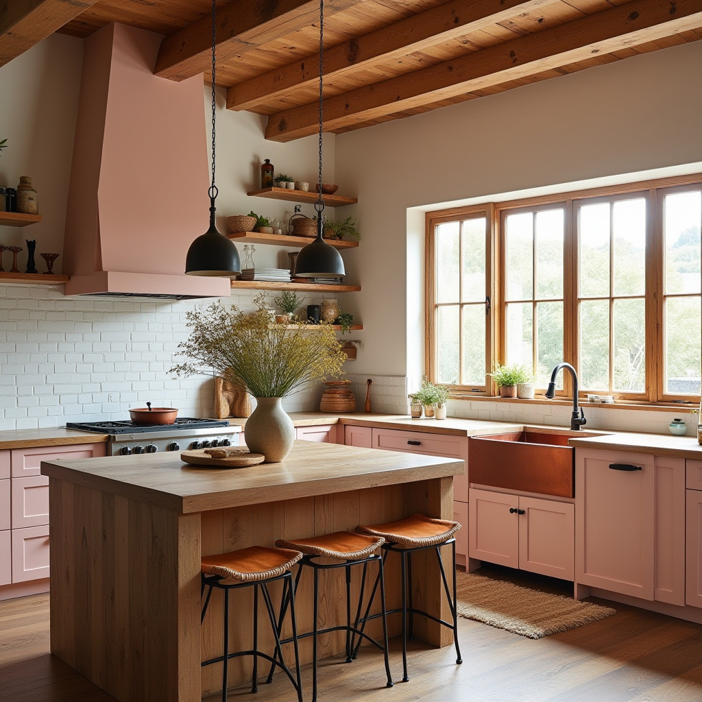 blushing boho kitchen 17