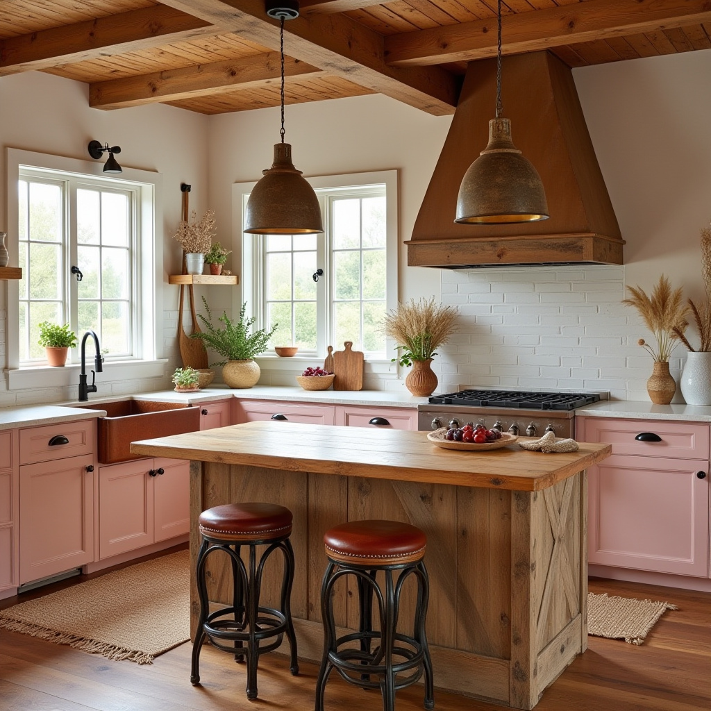 blushing boho kitchen 18