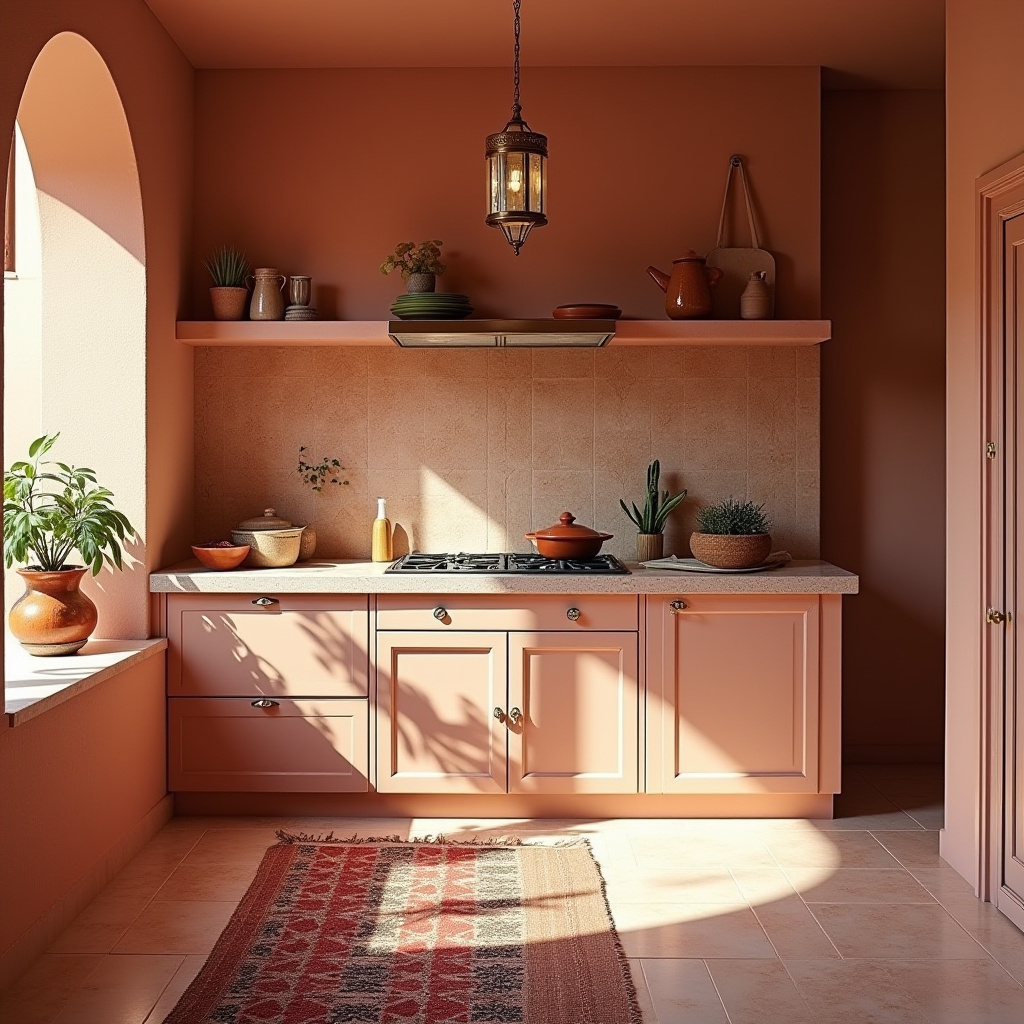 blushing boho kitchen 22