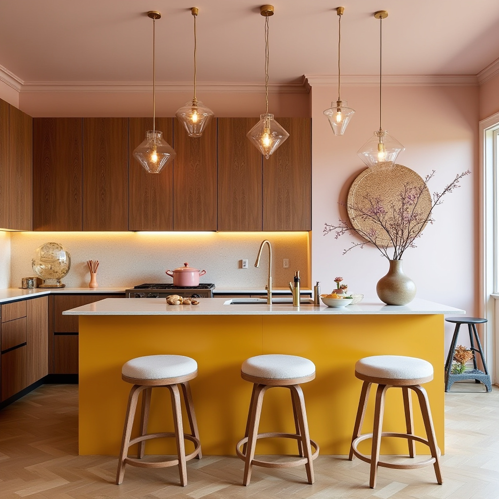 blushing boho kitchen 24