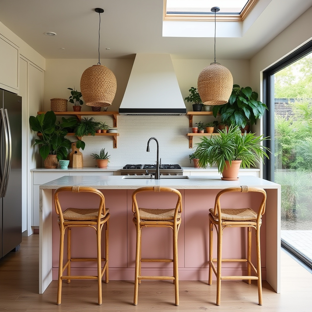 blushing boho kitchen 26
