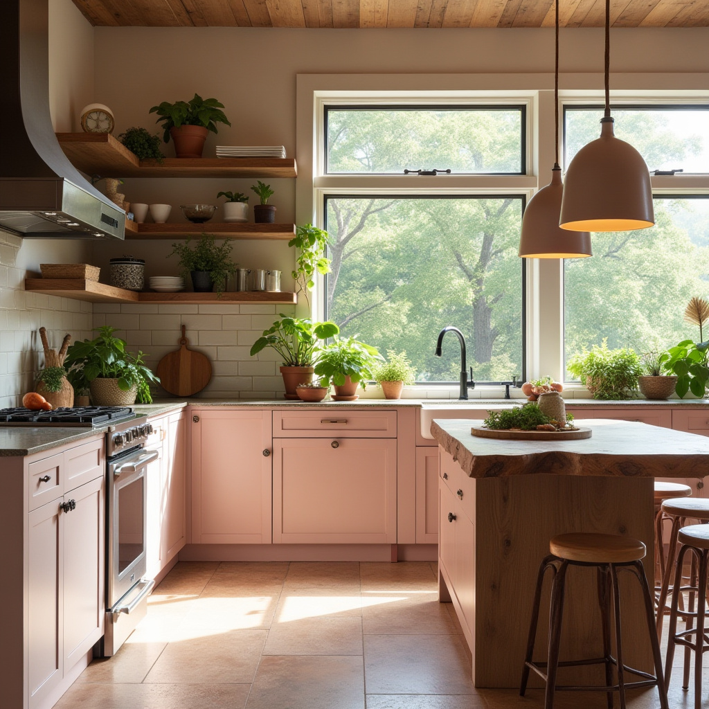 blushing boho kitchen 28