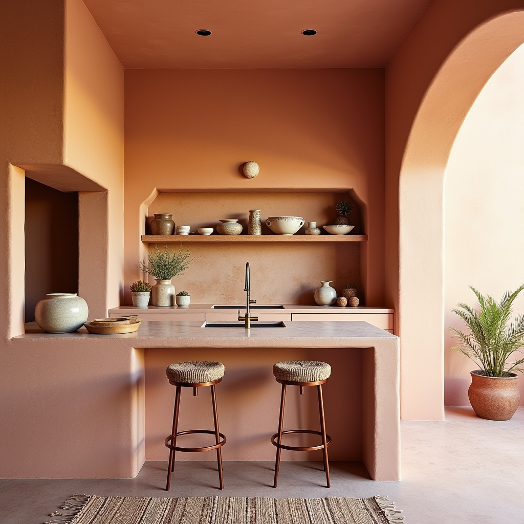 blushing boho kitchen 31