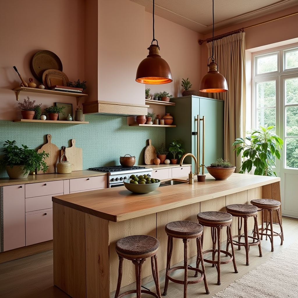 blushing boho kitchen 4