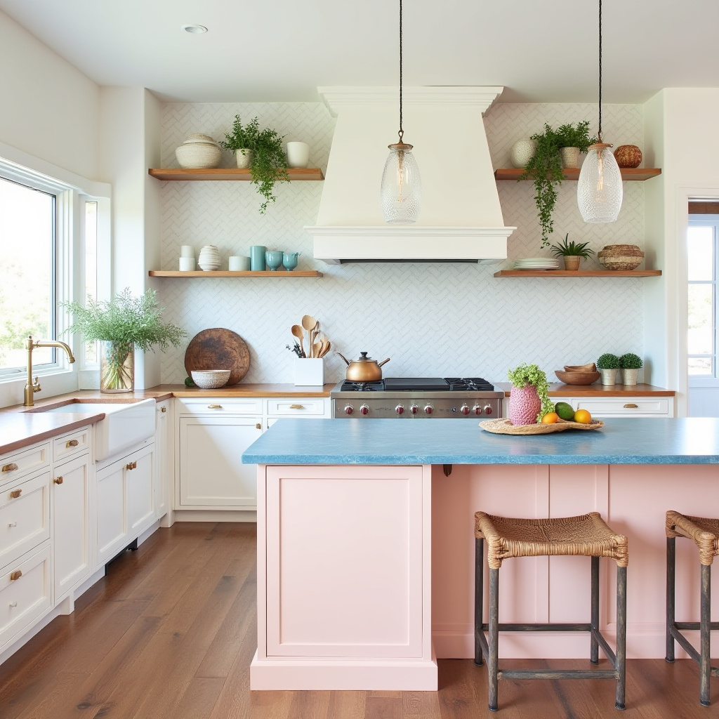 blushing boho kitchen 40