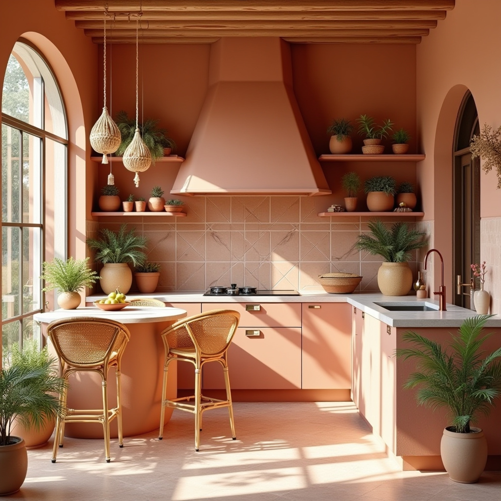 blushing boho kitchen 5