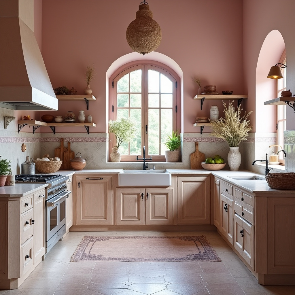 blushing boho kitchen 7