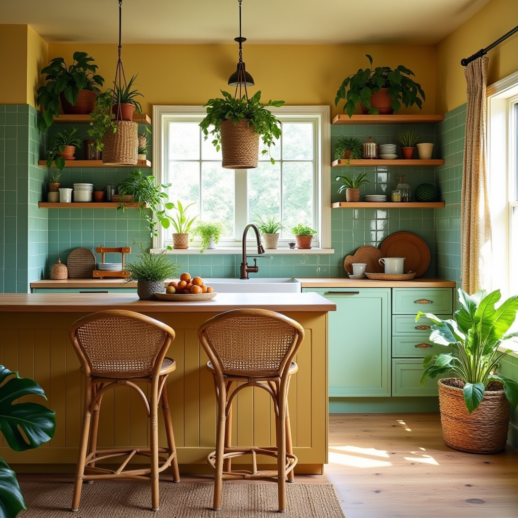 bohemian homes boho kitchen decor 35