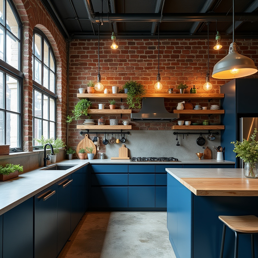 boho blue kitchen 10