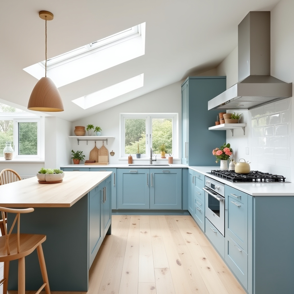 boho blue kitchen 11