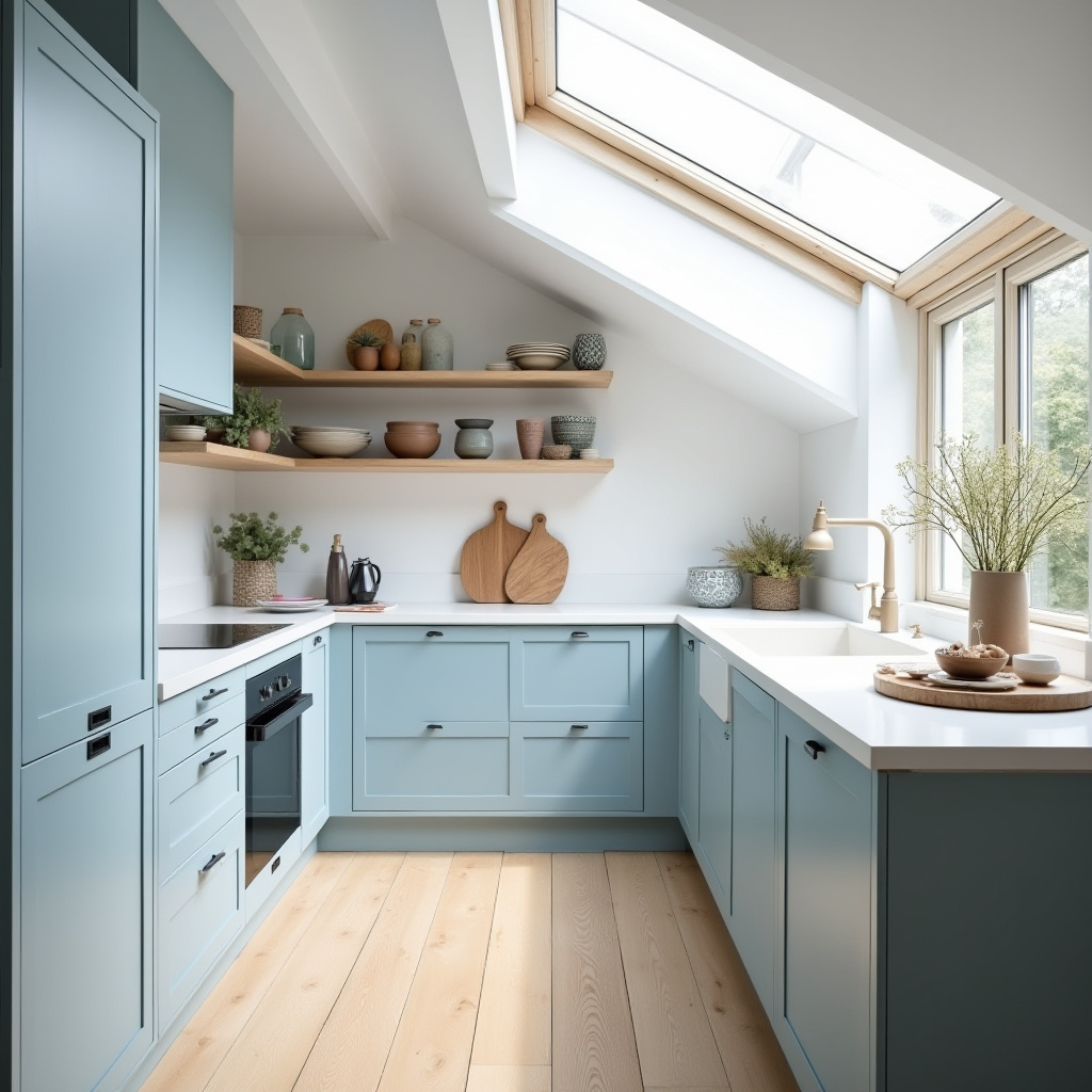 boho blue kitchen 12