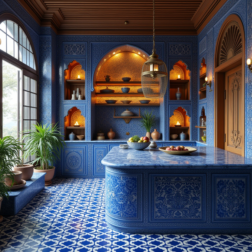 boho blue kitchen 21