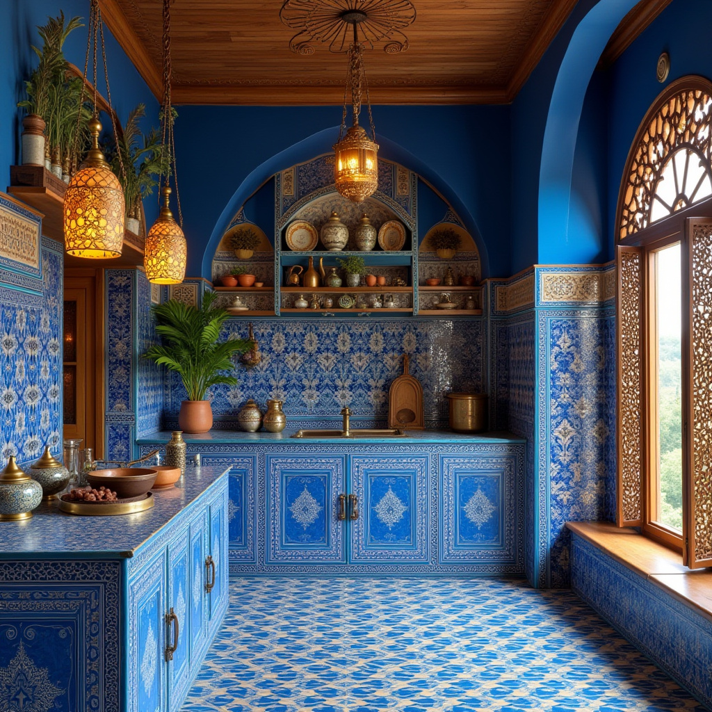 boho blue kitchen 22
