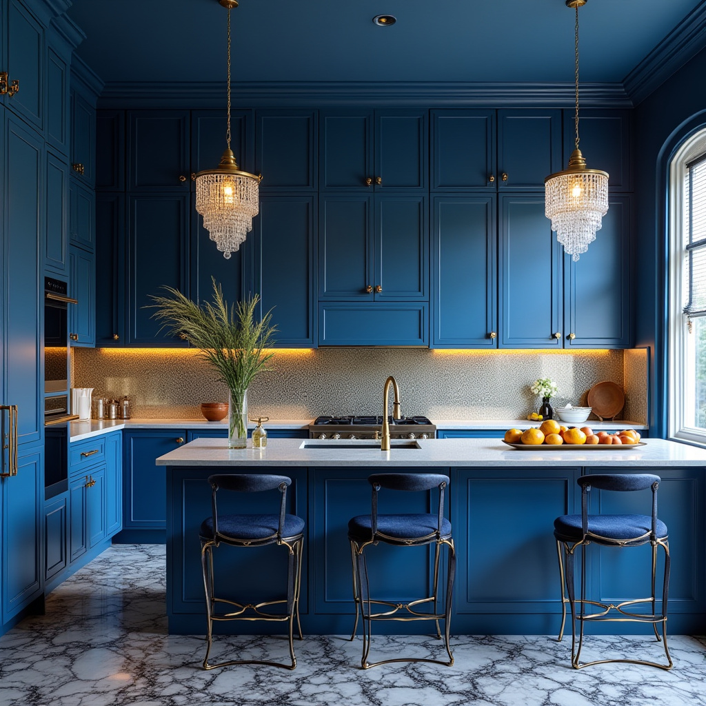 boho blue kitchen 27