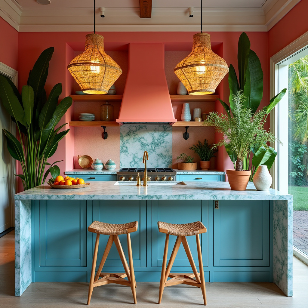 boho blue kitchen 35