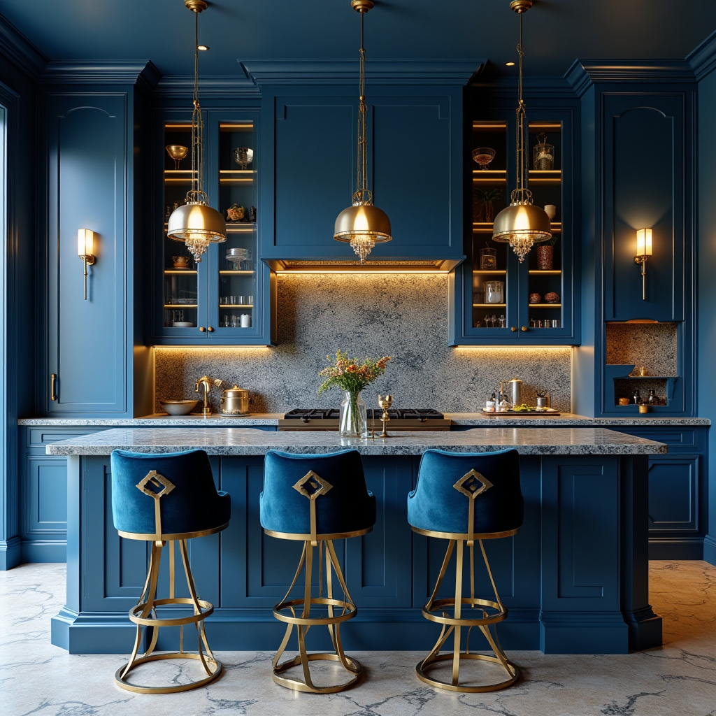 boho blue kitchen 37