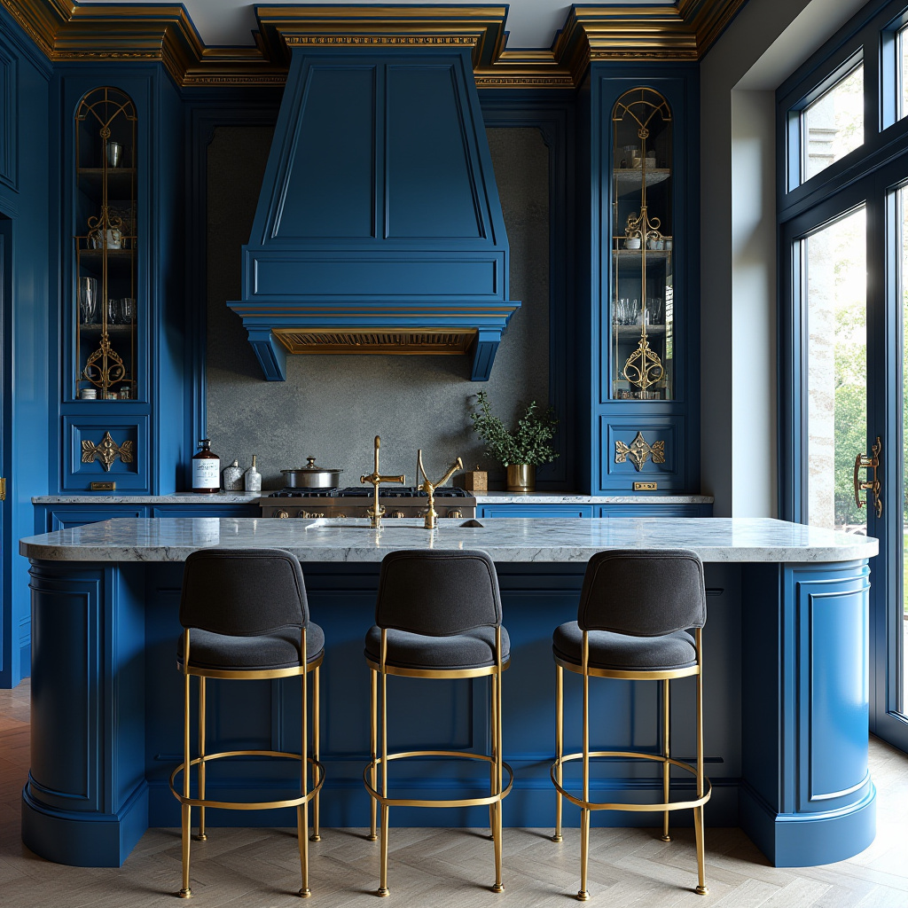 boho blue kitchen 38