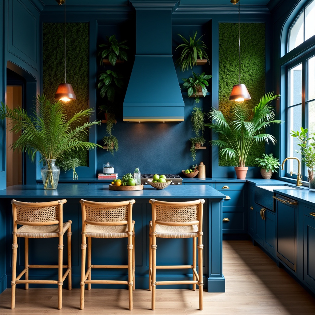 boho blue kitchen 7