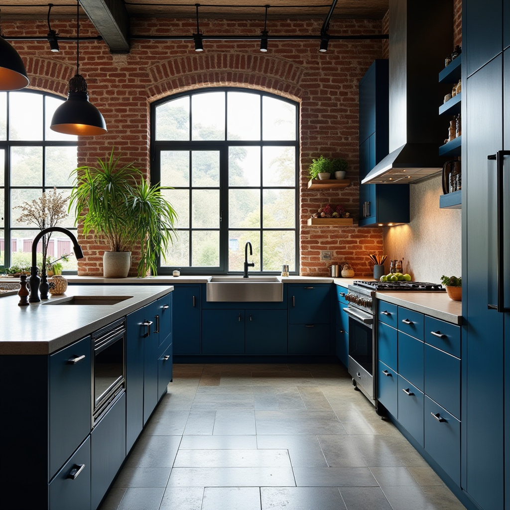 boho blue kitchen 9