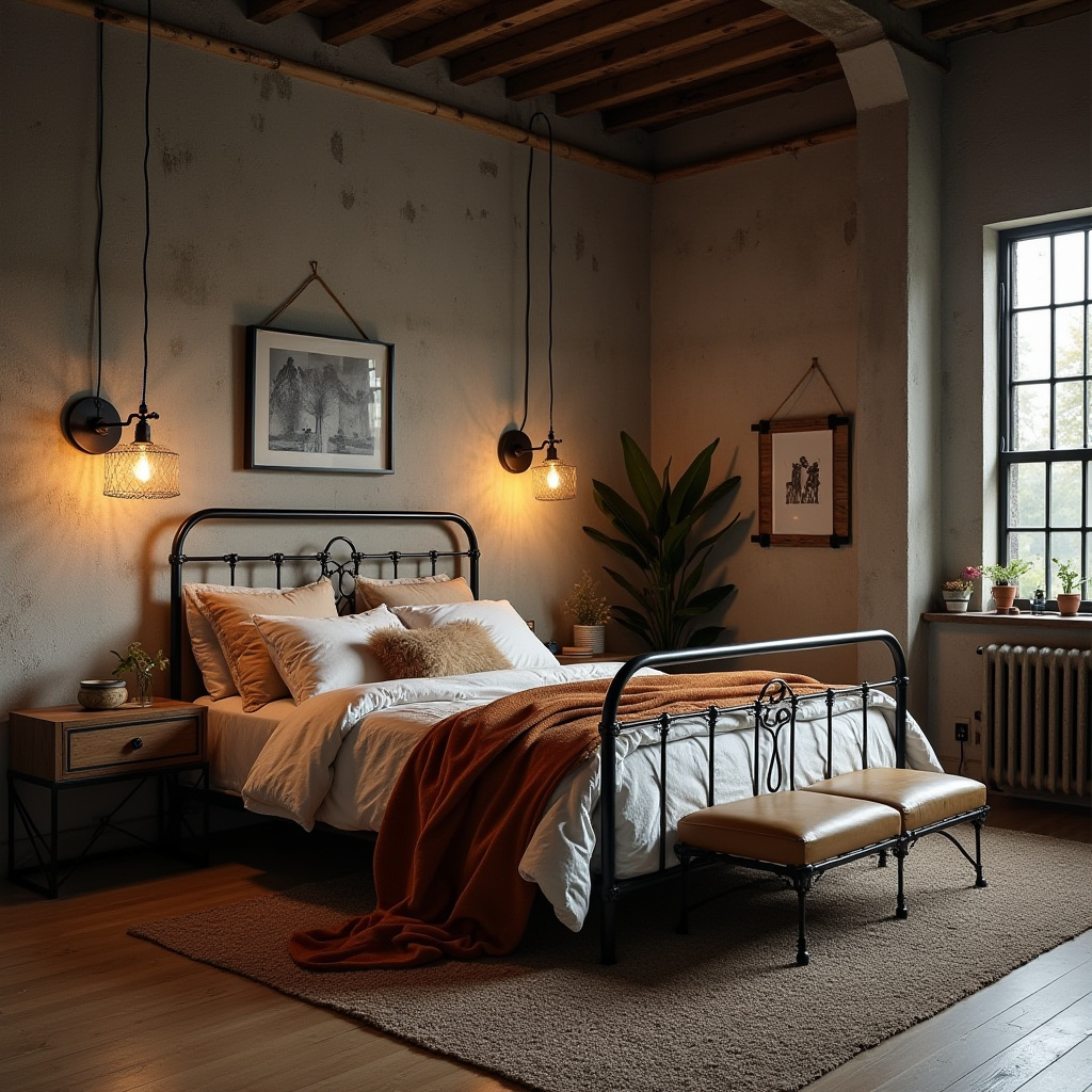 boho chic bedroom 17