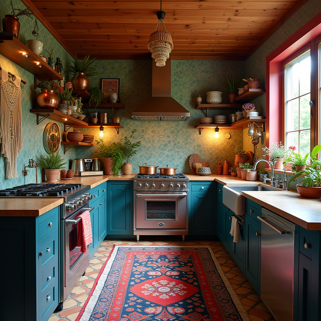 boho chic kitchen ideas 38
