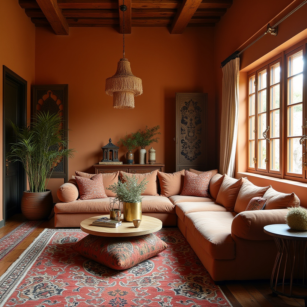 boho chic living room 11
