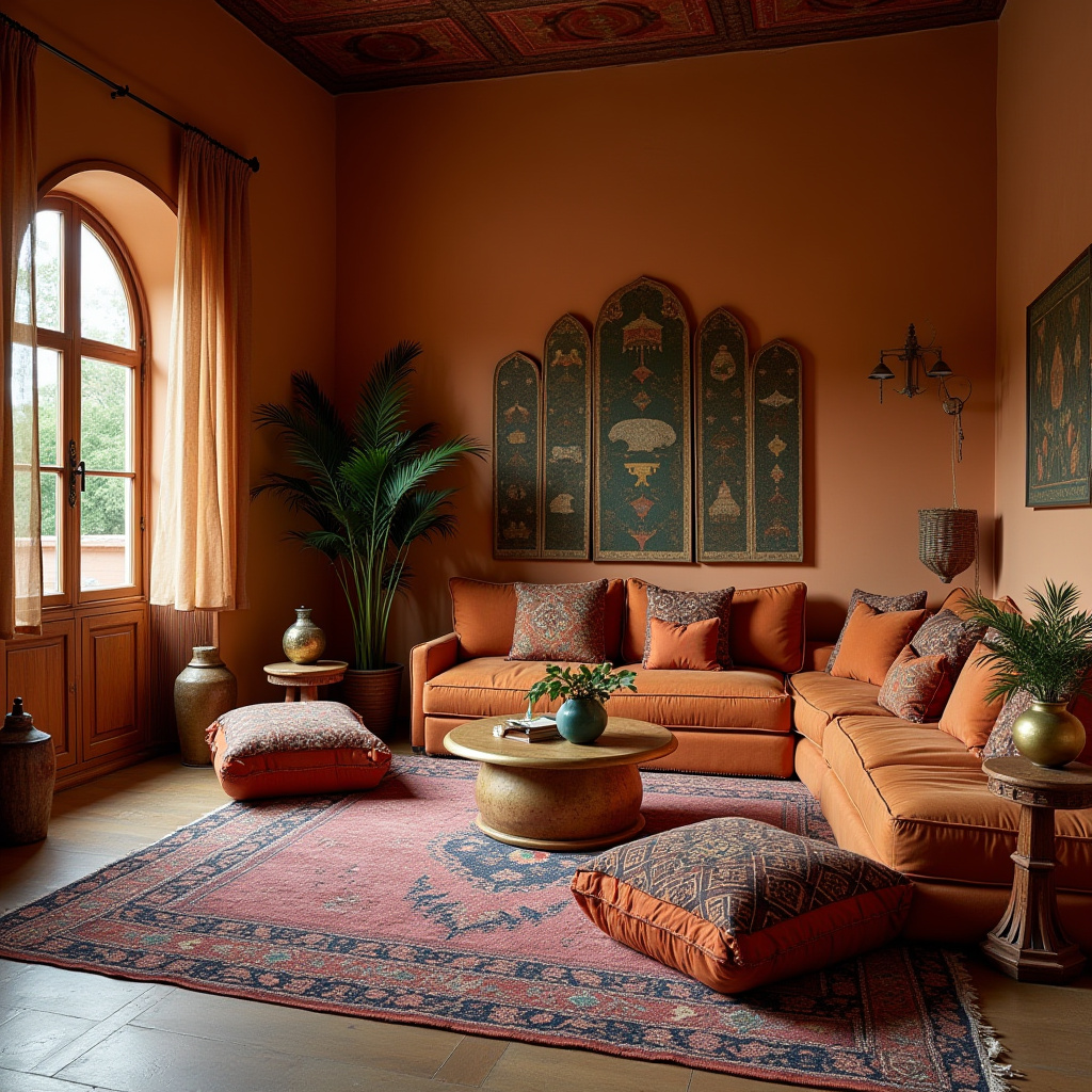 boho chic living room 12