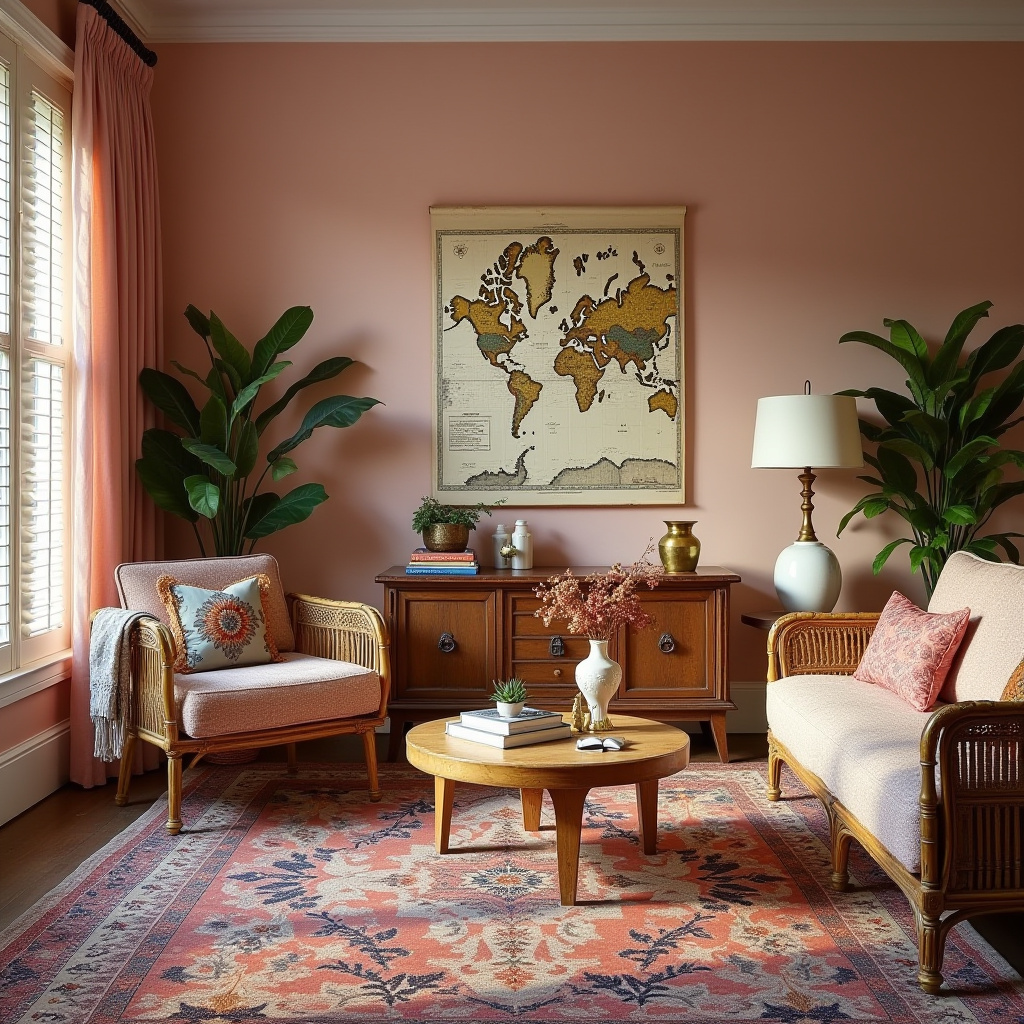 boho chic living room 25