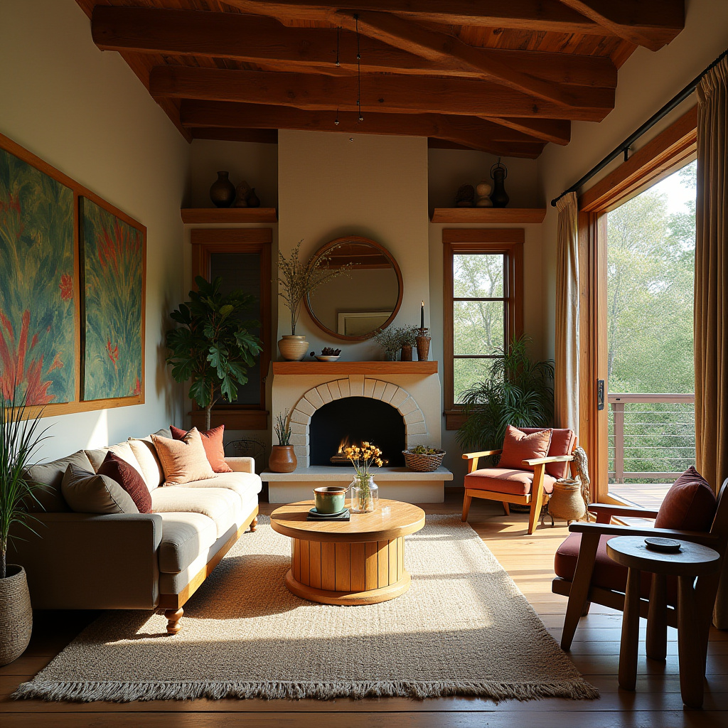 boho chic living room 36