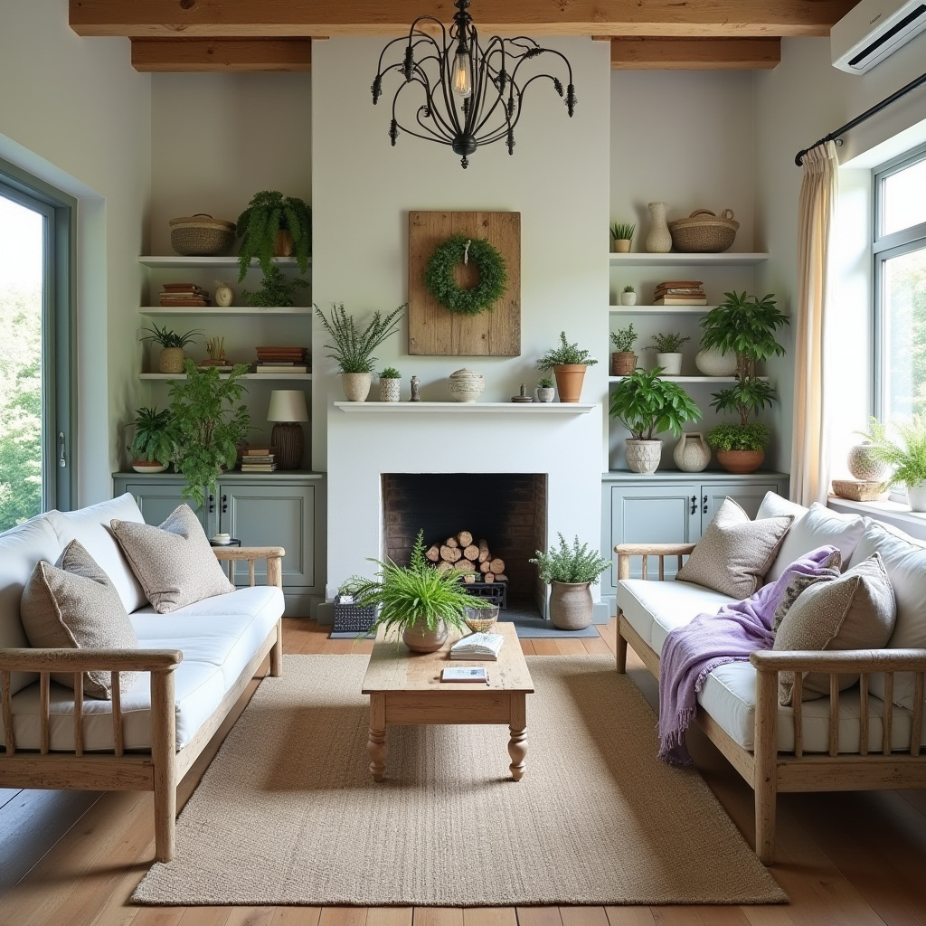 boho chic living room 40