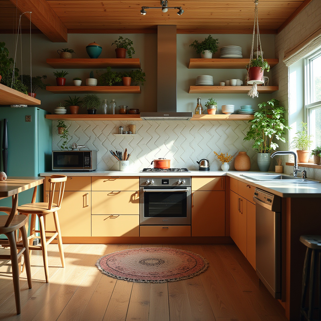 boho cottagecore kitchen 25