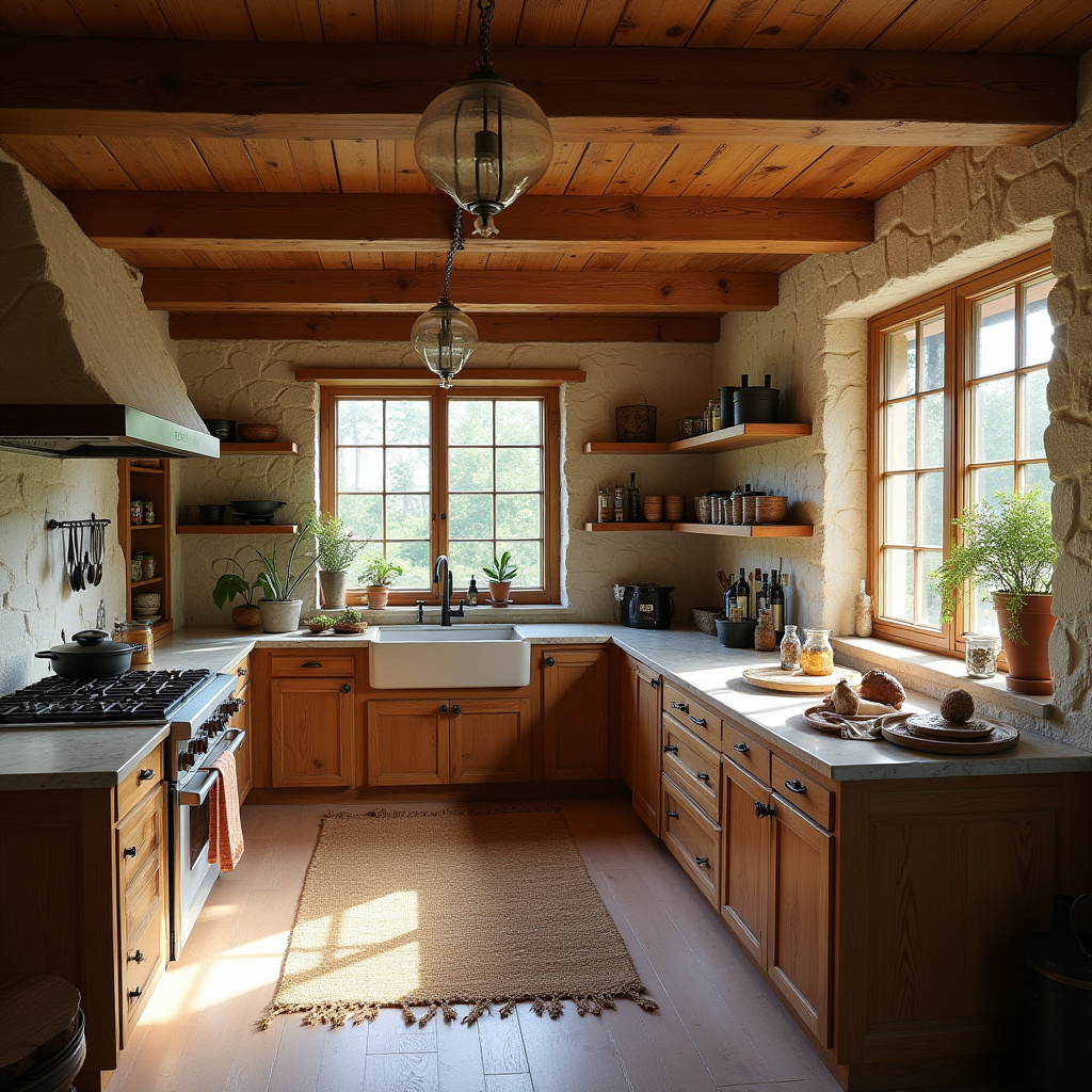boho cottagecore kitchen 29