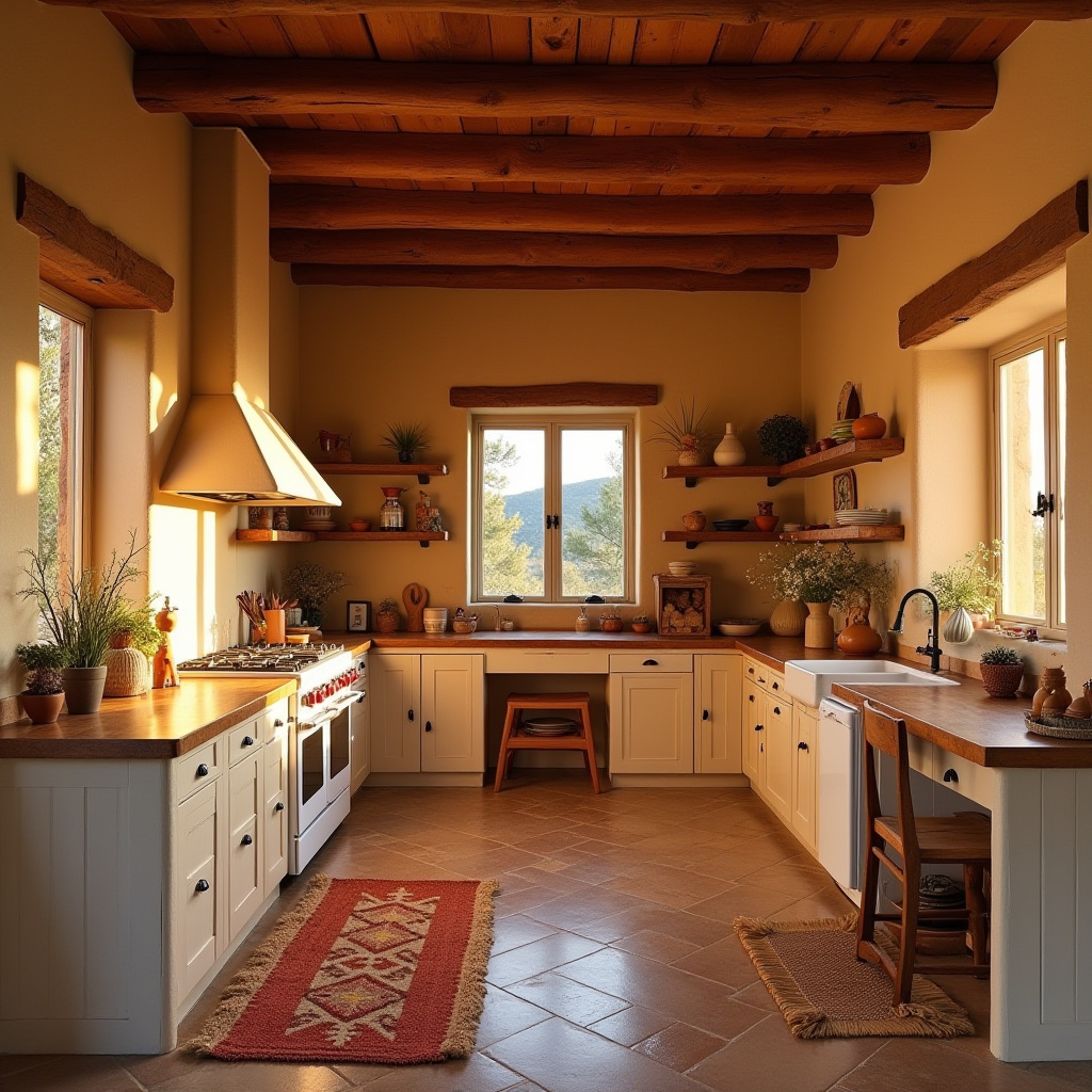 boho cottagecore kitchen 37