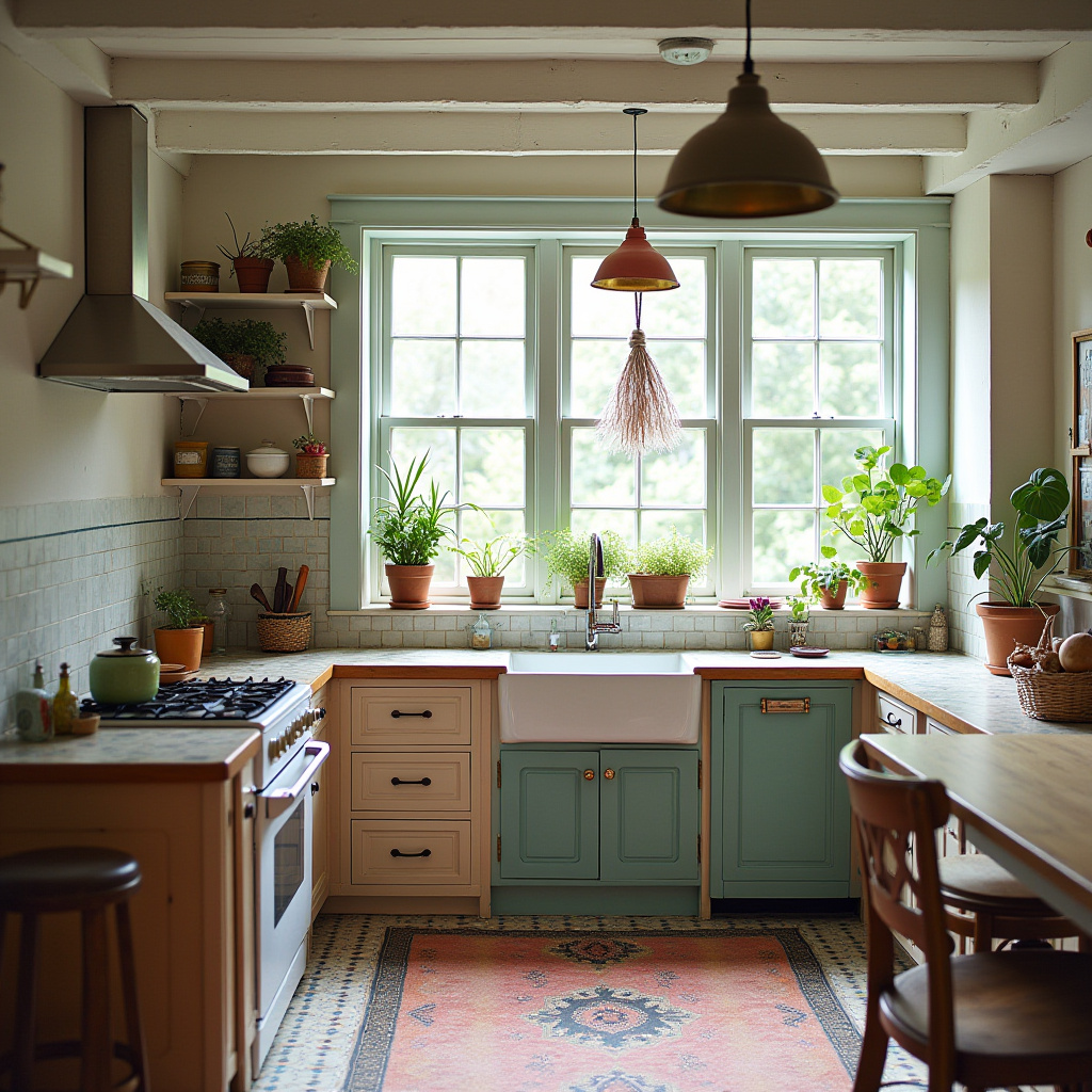 boho cottagecore kitchen 39