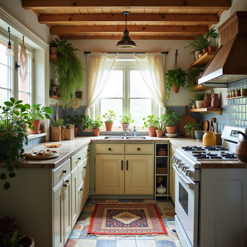 boho cottagecore kitchen 40