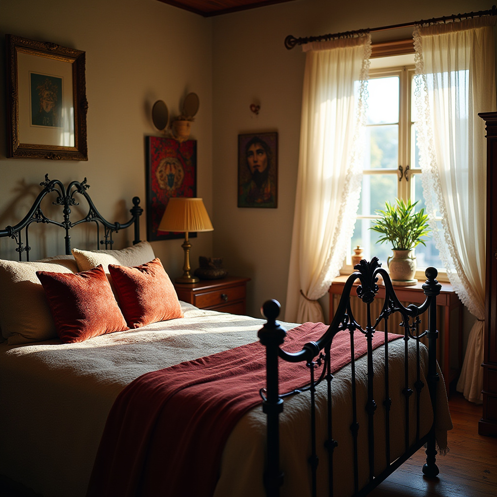 boho country bedroom 17