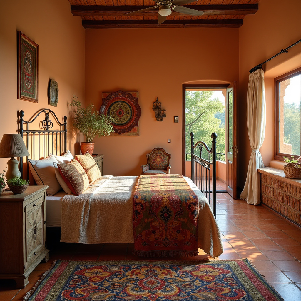 boho country bedroom 19