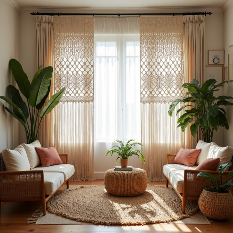 boho curtains living room 1