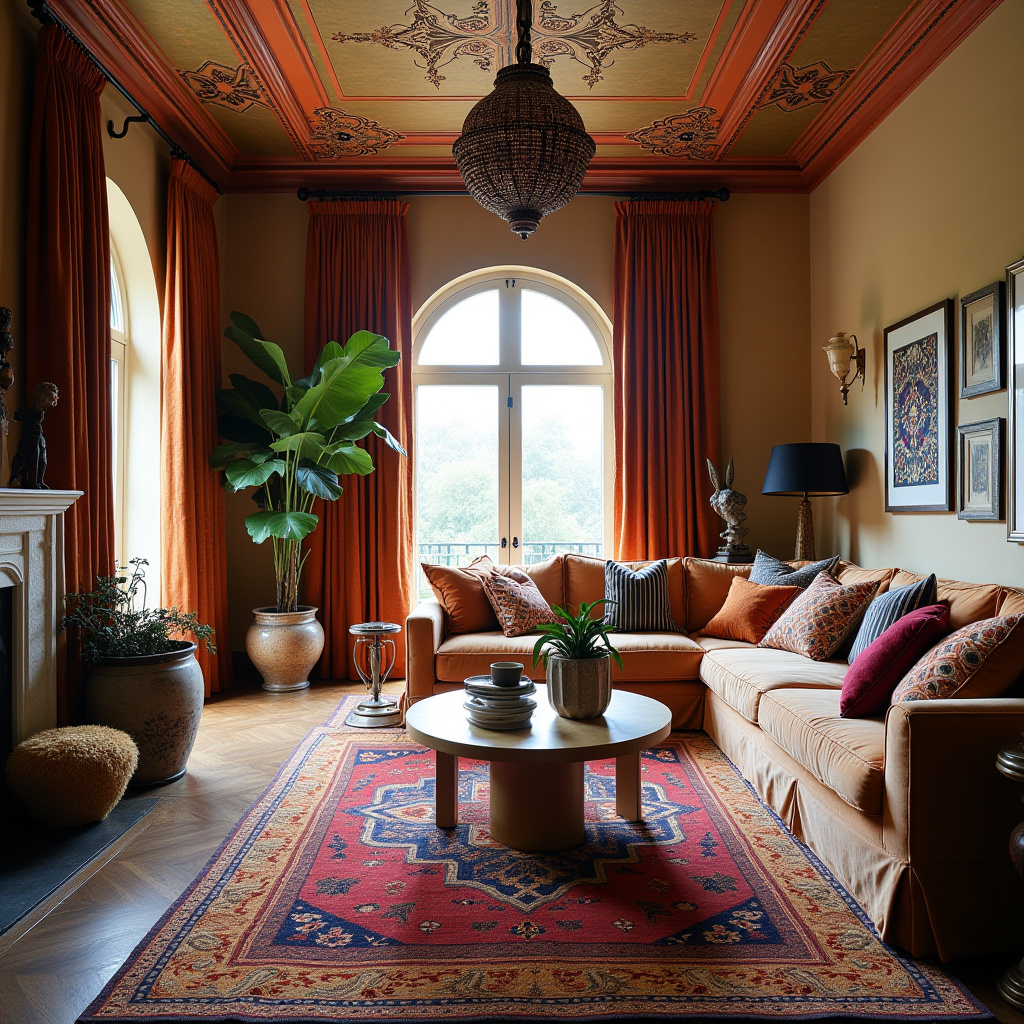 boho curtains living room 10