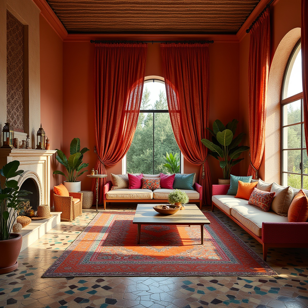 boho curtains living room 18