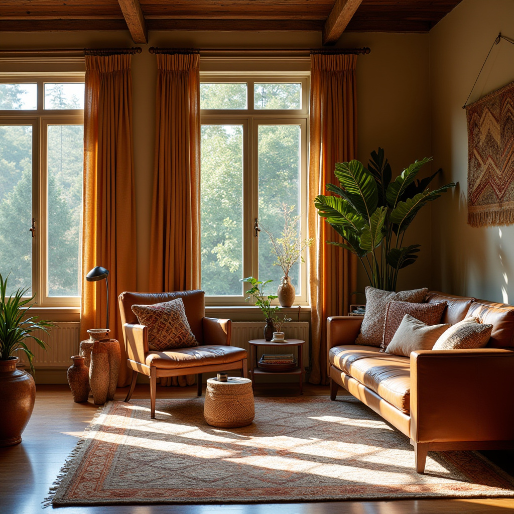 boho curtains living room 3