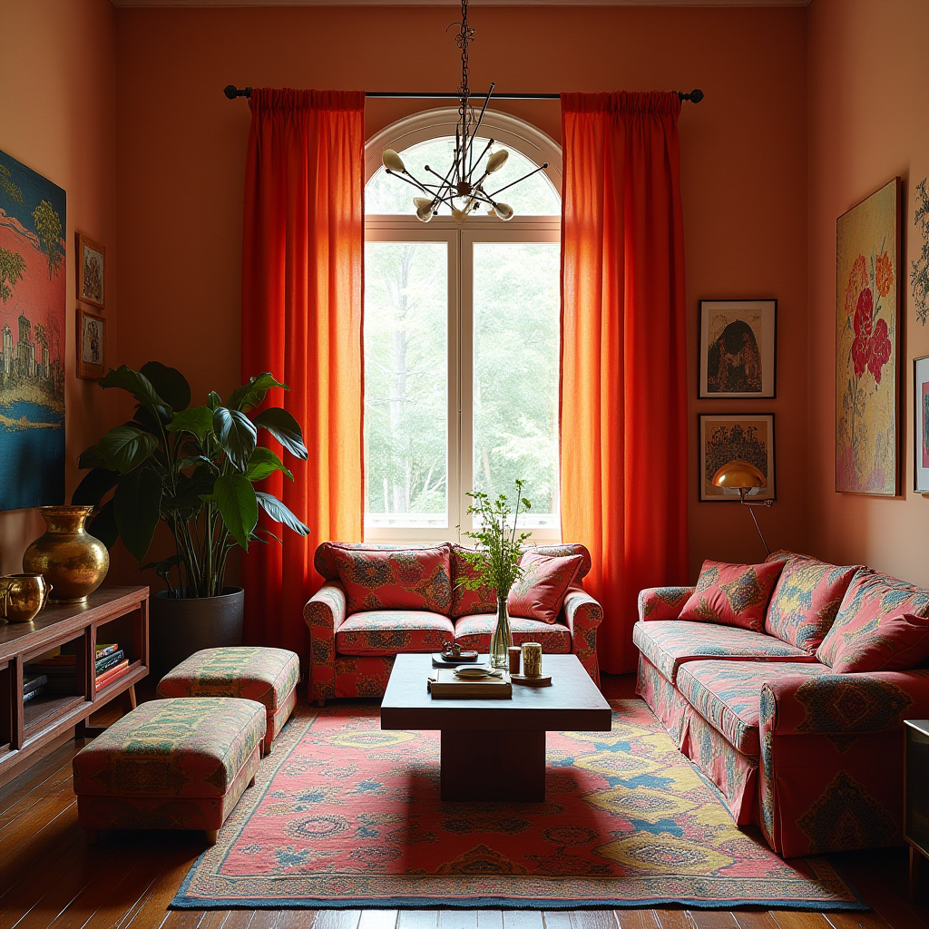 boho curtains living room 37