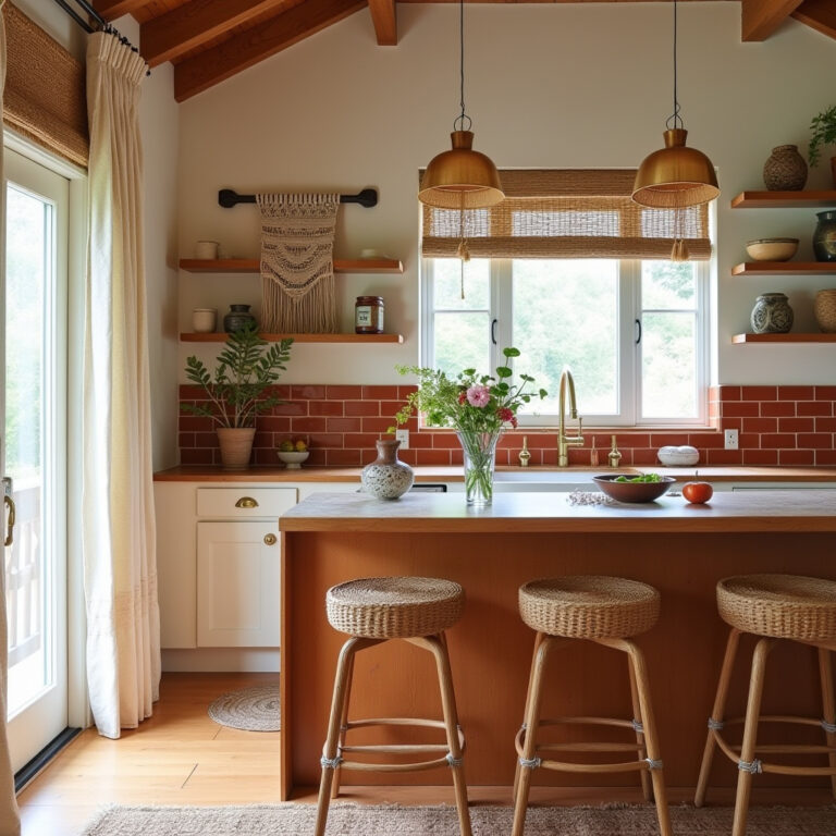 boho eclectic kitchen 1