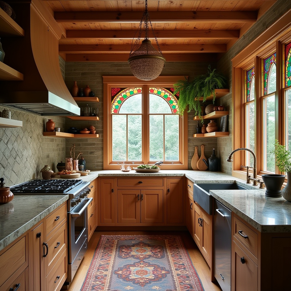 boho eclectic kitchen 28