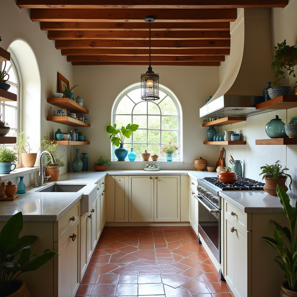boho eclectic kitchen 9