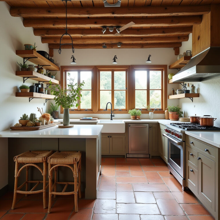 boho farmhouse kitchen 1